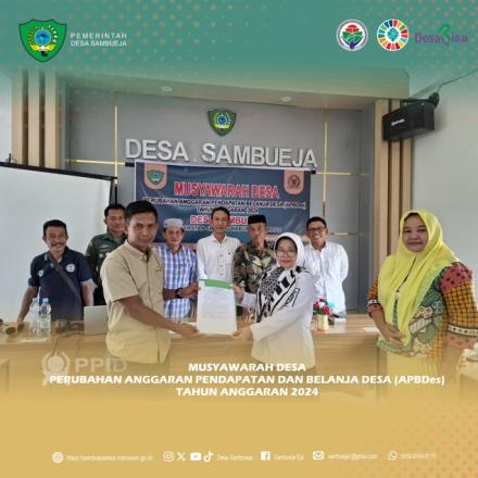 MUSYAWARAH DESA PERUBAHAN ANGGARAN PENDAPATAN DAN BELANJA DESA TAHUN ANGGARAN 2024